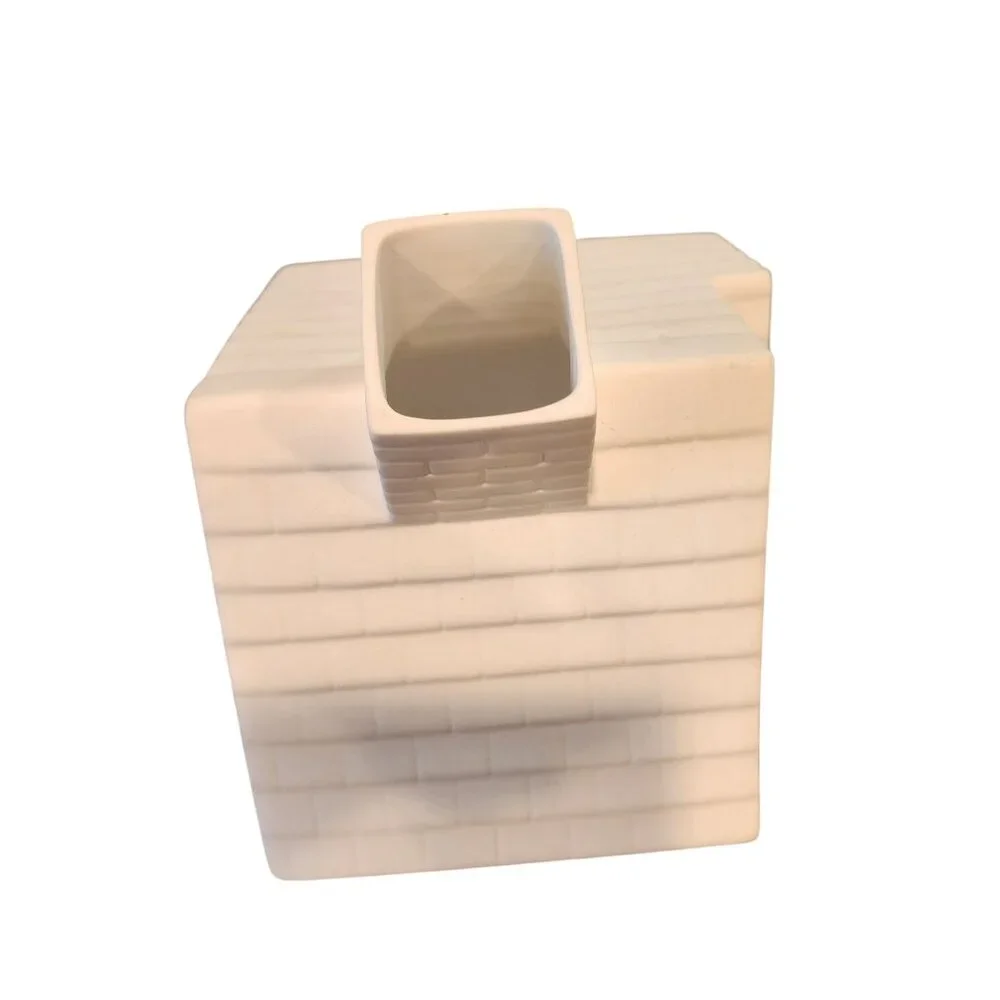 Williams Sonoma White Ceramic House Tea Light Candle Holder